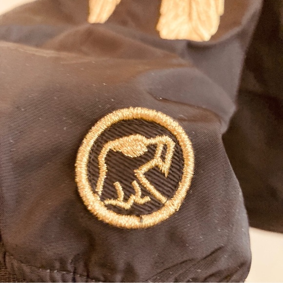 BOY LONDON KOREA Sz XL Rare Black and Gold Eagle Feathers Embroidered Jacket - Picture 6 of 16